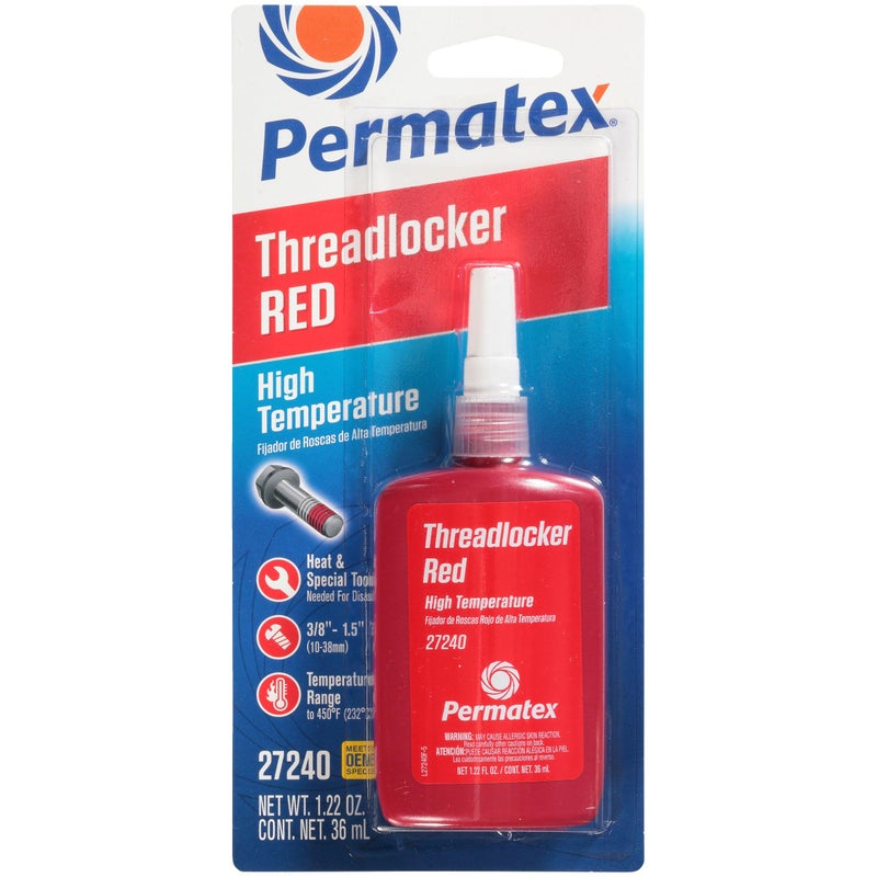 Permatex 27240 High Temperature Threadlocker Red, 36 ml - Image 5