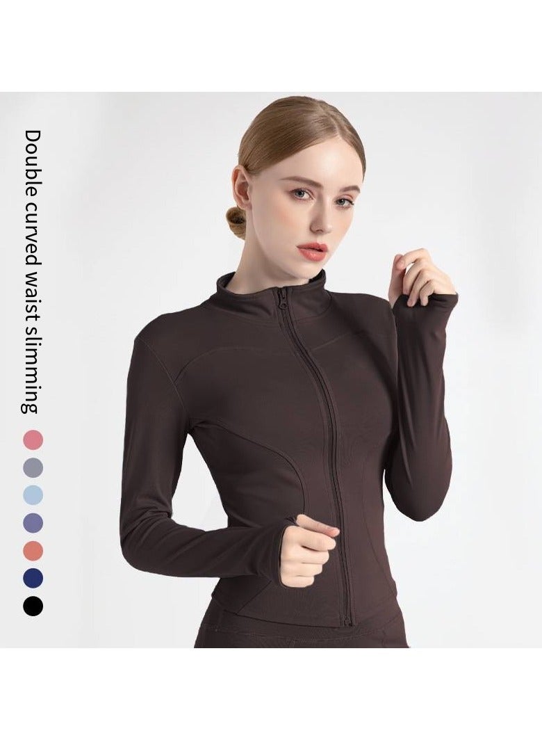 general Quick-Dry Slim Fit Yoga Jacket – Women's Breathable Workout Top for Running & Gym，Yoga Jacket - Image 1