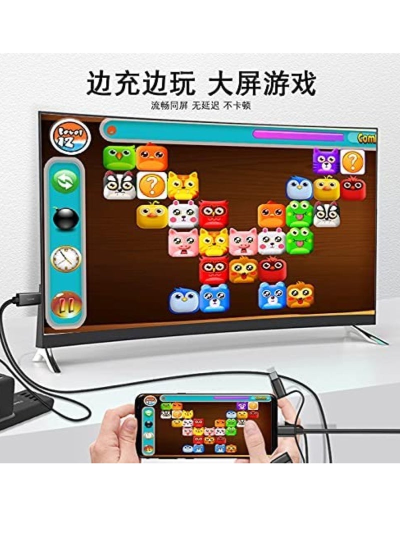 3in1 HDMI Cable for Lightning, Micro & Type-C Devices (Black) - Image 2