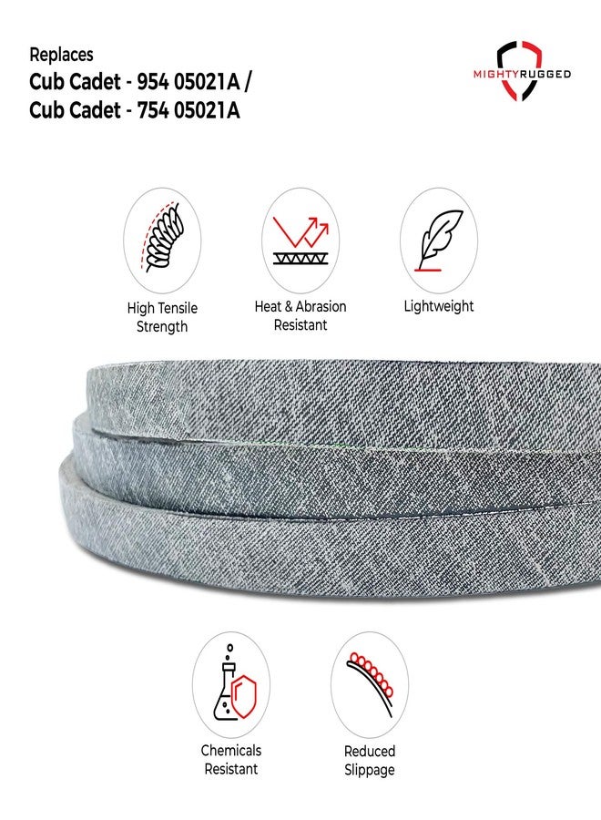 MightyRugged 954-05021 MTD/Cub Cadet Lawn Mower Deck Belt Replacement - Belt Length 100" Heavy-Duty, Durable, Aramid Cord 42" Mower Deck Belt for MTD/Cub Cadet/Troy 954-05021A, 754-05021, 754-05021A - Image 4