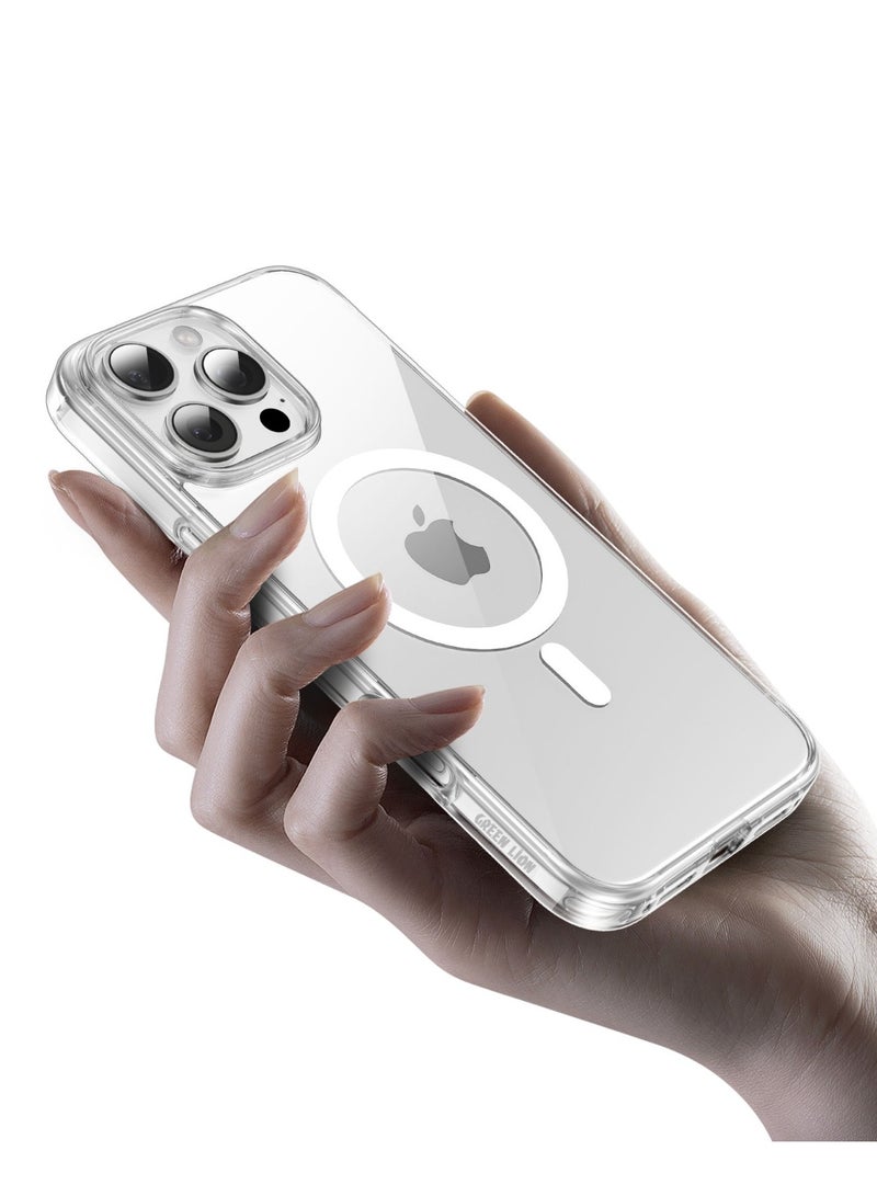 GREEN LION iPhone 16 Pro Max Magsafe Case Delgado / Anti Fingerprint Back Cover / Anti Scratch / Anti Yellowing / Daily Protection / Precise Cutouts / Ultra HD Clarity / Camera Protection / Ultra Drop Protection - Clear - Image 4