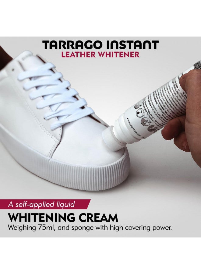 Tarrago Super White- Shoe Whitener Instant Cleaner for Sneakers with Applicator Tip for Leather Renew 75mL - Image 1