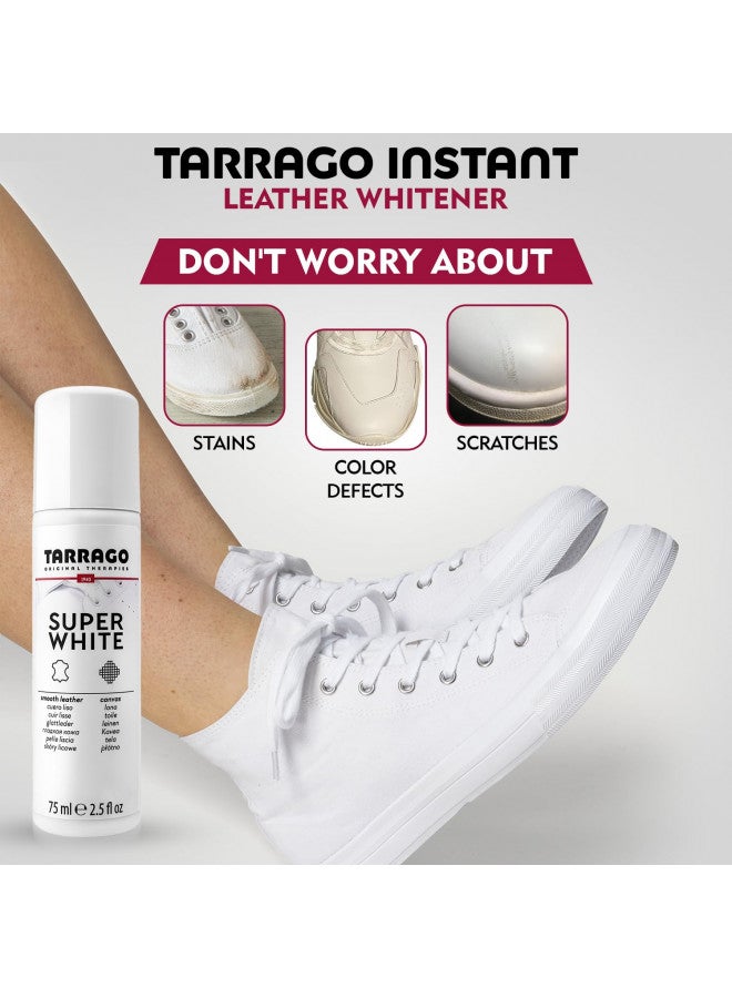 Tarrago Super White- Shoe Whitener Instant Cleaner for Sneakers with Applicator Tip for Leather Renew 75mL - Image 3