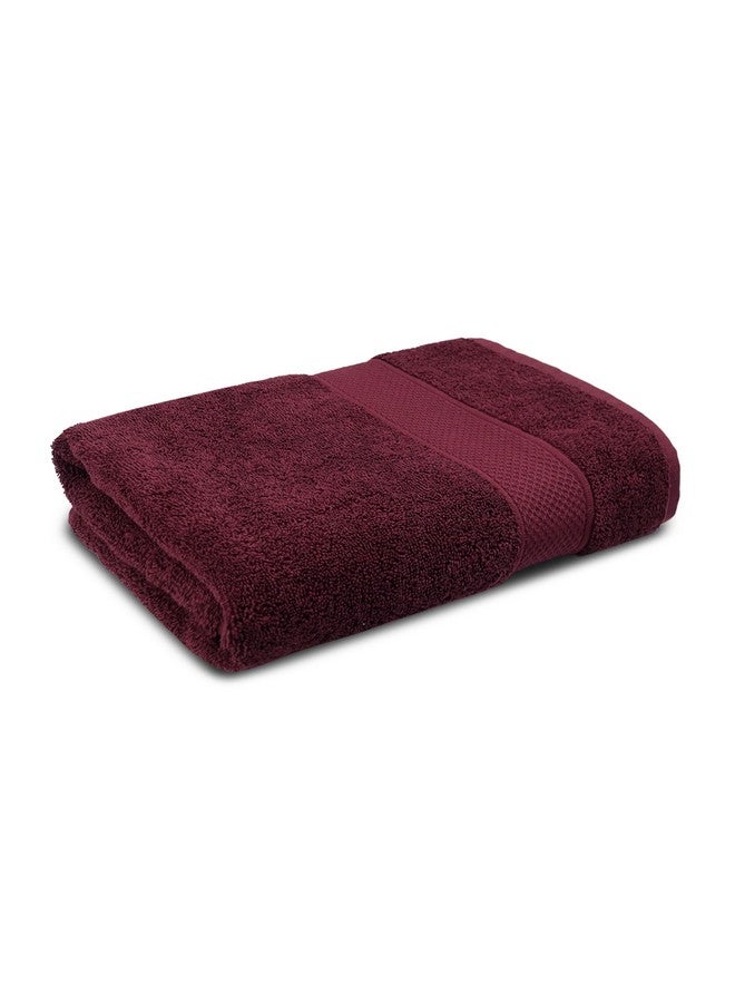 Trident 100% Cotton Towels for Bath | Towels for Bath Large Size | Trident Bath Towel - Soft & Absorbent | 450 GSM | 1 Piece Bath Towel for Men/Women | Urban Comfort | 70 cms x 140 cms - Wine Red - Image 1