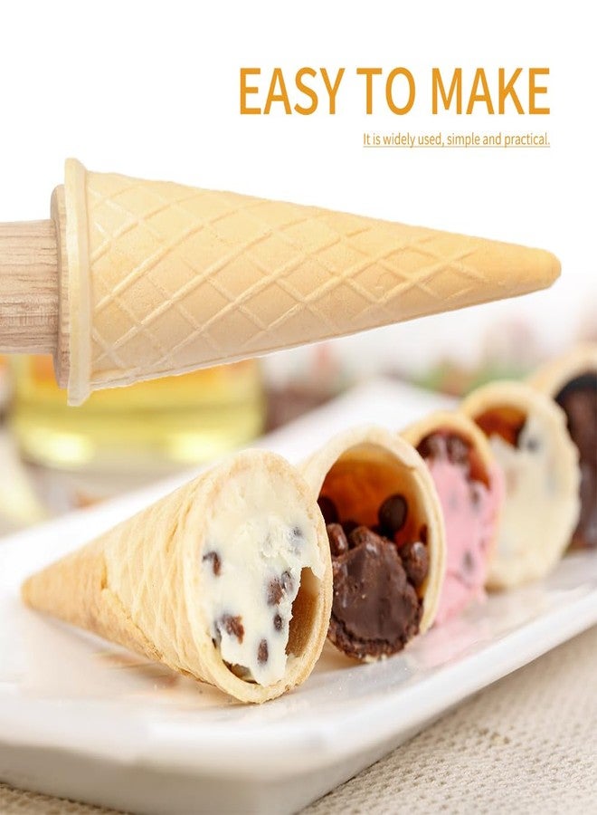 Luckforest Ice Cream Cone Molds, Egg Rolls Rolling Pins Waffle Cone Roller Krumkake Pastry Tool for Kitchen DIY Dessert Cooking Baking Tool - Image 3