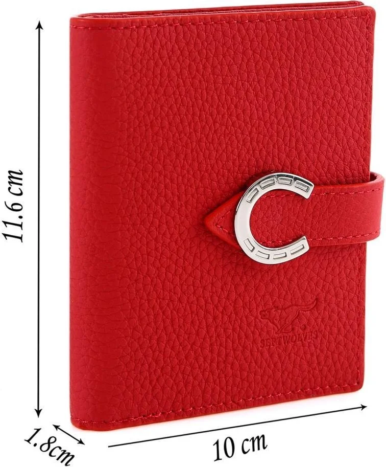 Septwolves Leather Metal Detailed Women's Card Holder and Wallet