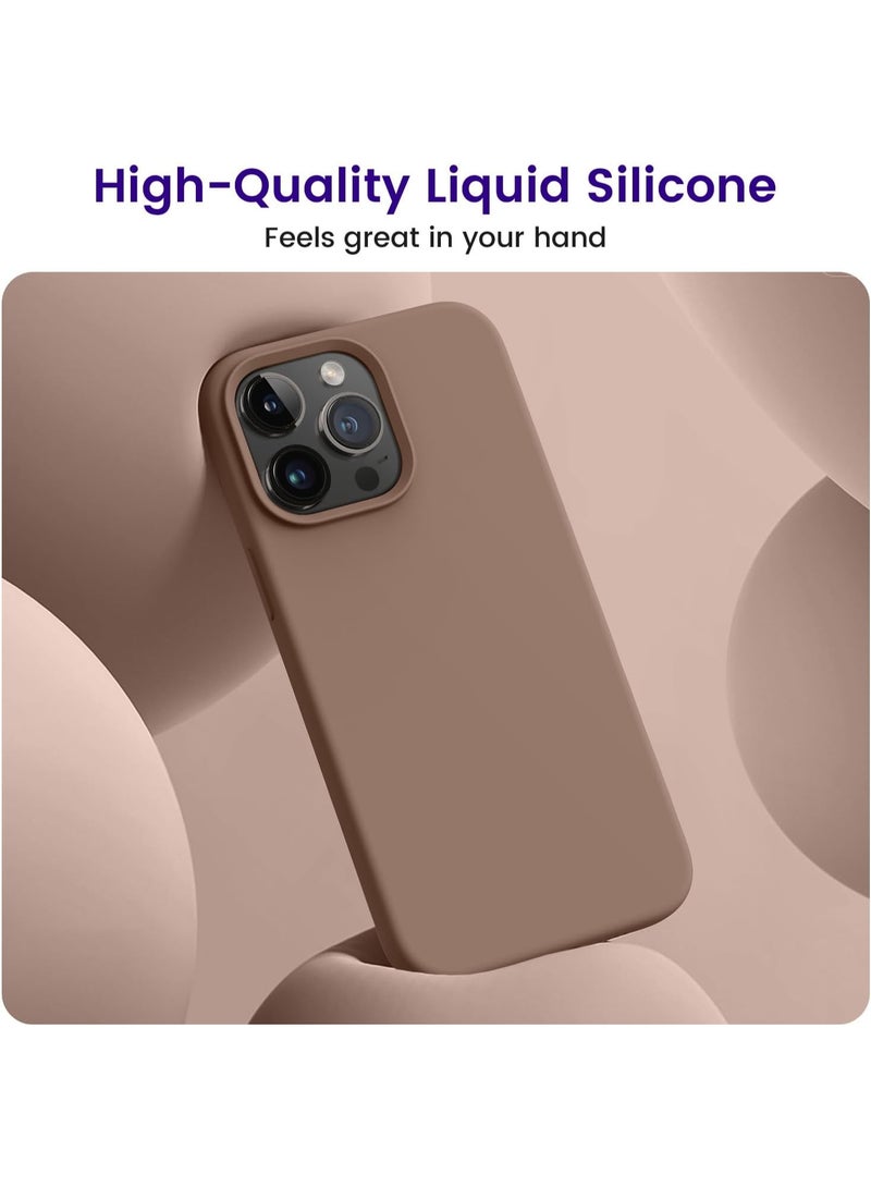 ACLIX Premium Liquid Silicone Case for iPhone 15 Pro Max Slim Fit, Soft Touch with Microfiber Lining & Enhanced Camera Protection - Durable & Anti-Fingerprint | Brown - Image 2