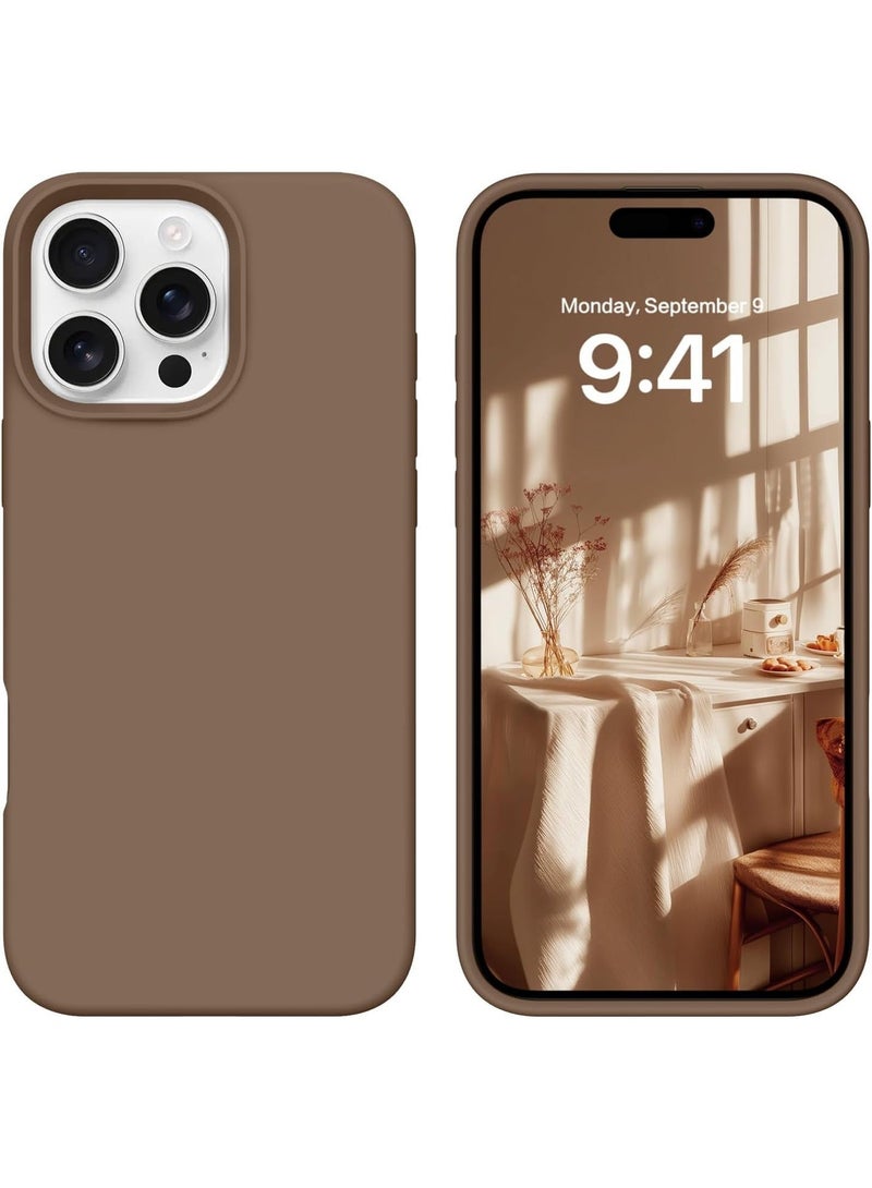 ACLIX Premium Liquid Silicone Case for iPhone 15 Pro Max Slim Fit, Soft Touch with Microfiber Lining & Enhanced Camera Protection - Durable & Anti-Fingerprint | Brown - Image 1