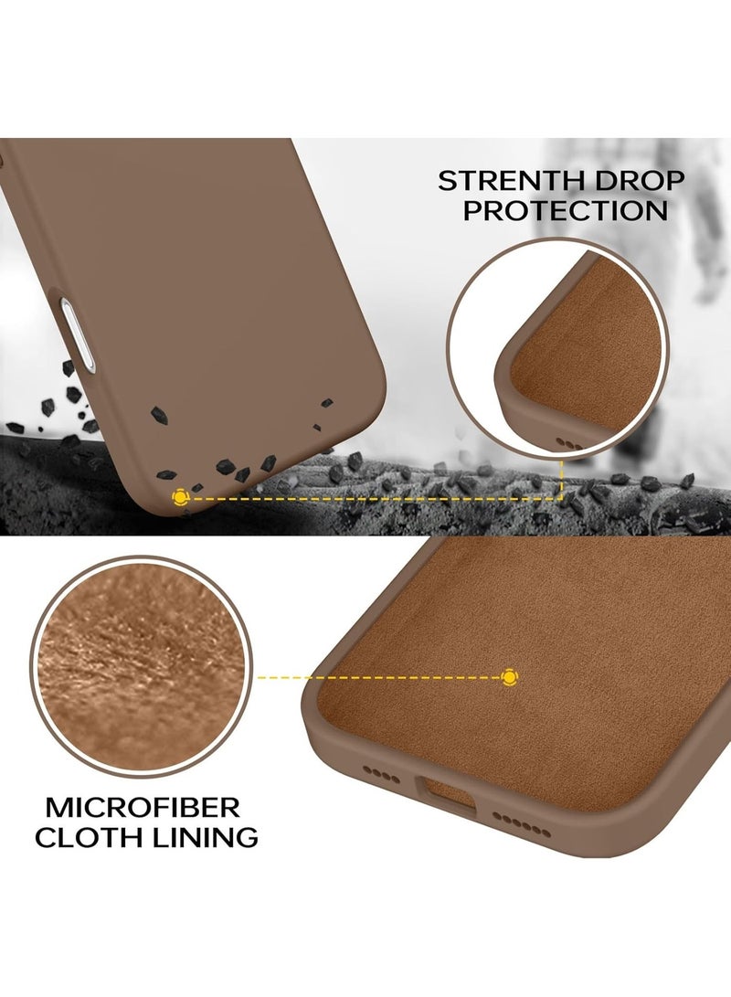 ACLIX Premium Liquid Silicone Case for iPhone 15 Pro Max Slim Fit, Soft Touch with Microfiber Lining & Enhanced Camera Protection - Durable & Anti-Fingerprint | Brown - Image 3