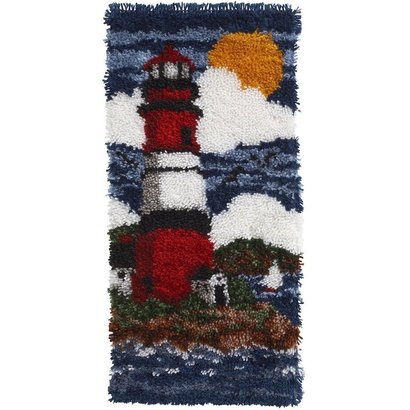 Spinrite Wonderart Latch Hook Kit, 16 by 32-Inch, Lighthouse