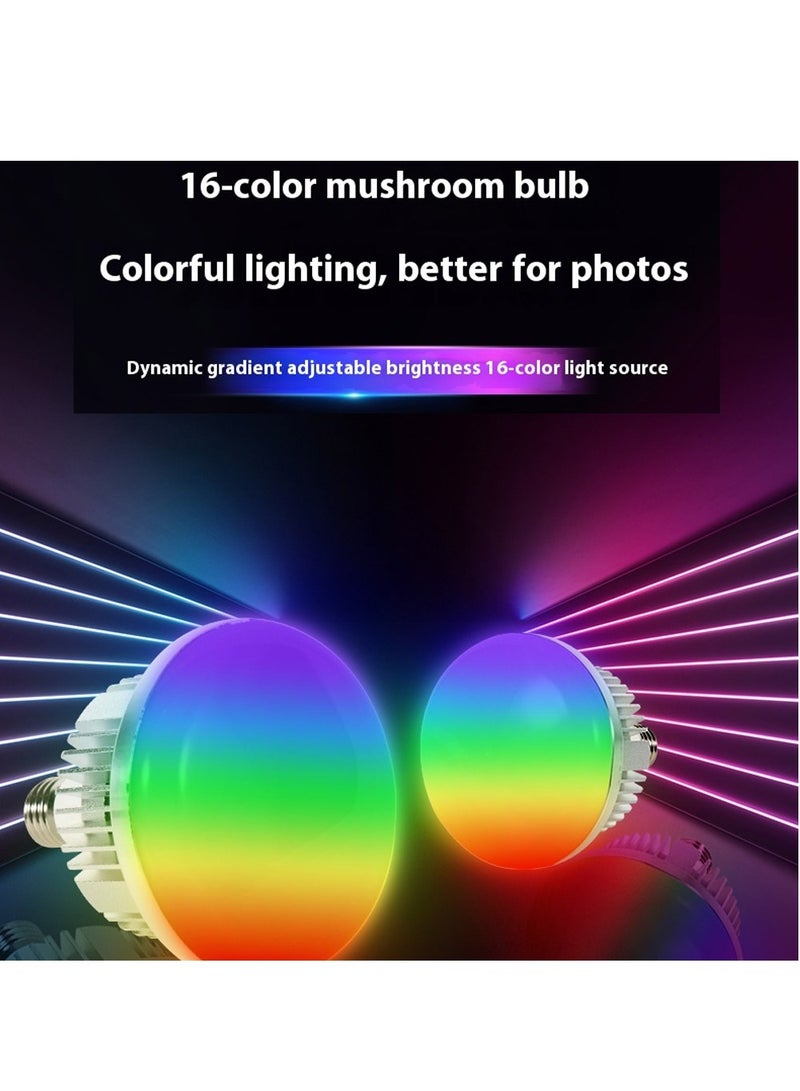 Glanfen Mini Portable Photography Lighting Kit, 150W RGB Bulbs with Remote, 50cm Octagonal SoftBoxes and Stand for Video Recording, Small Product Shooting - Image 2