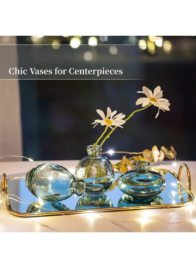 12pcs Glass Bud Vase Set, Small Flower Vases for Centerpieces in Bulk, Mini Vintage Vase for Wedding, Home,Table Decoration - Image 4