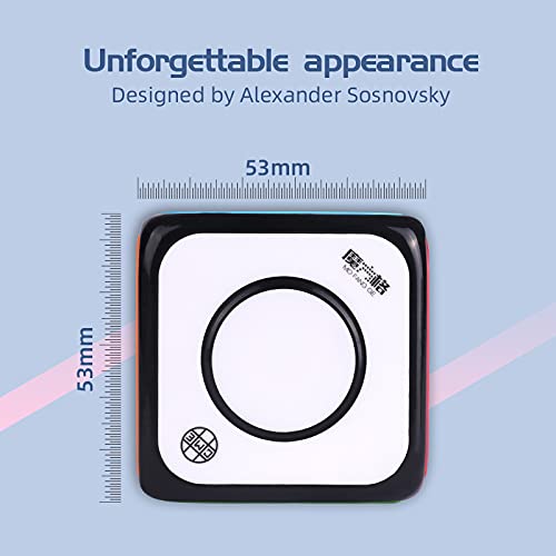 Cuberspeed QY Toys 1x1x1 Speed Cube 02 Black 1x1 Magic Cube Puzzle QY Toys O2 Cube Fidget Spinner - Image 2