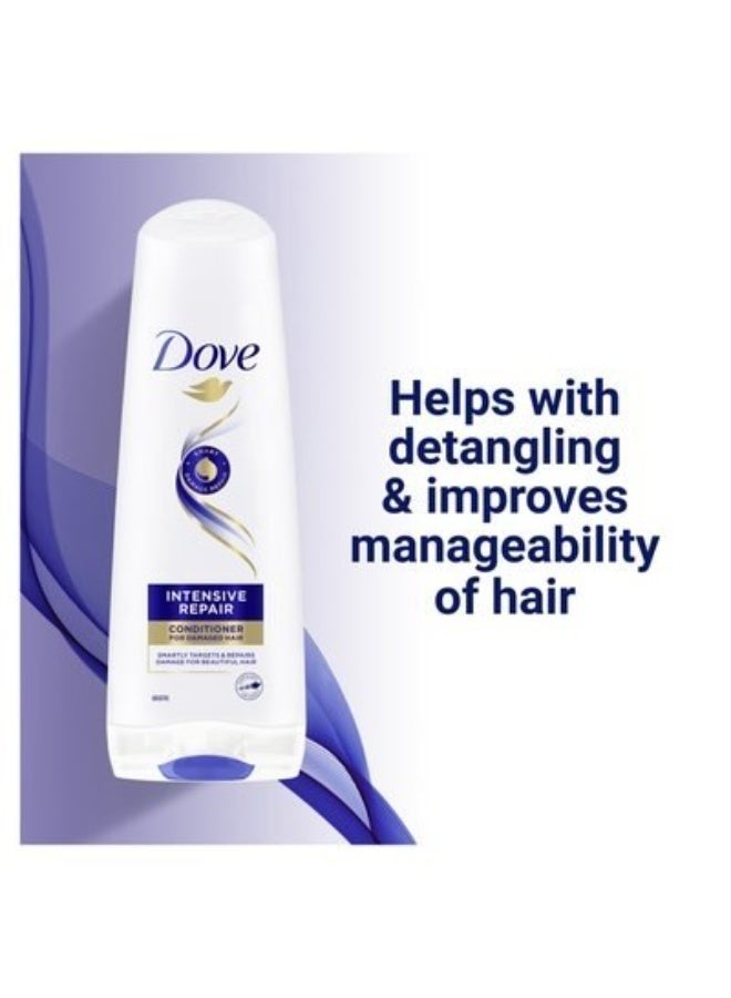 Dove Shampoo Intensive Repair For Damaged Hair + Dove Conditioner Intensive Repair For Damaged Hair-700 Ml (Packaging may vary) - Image 5