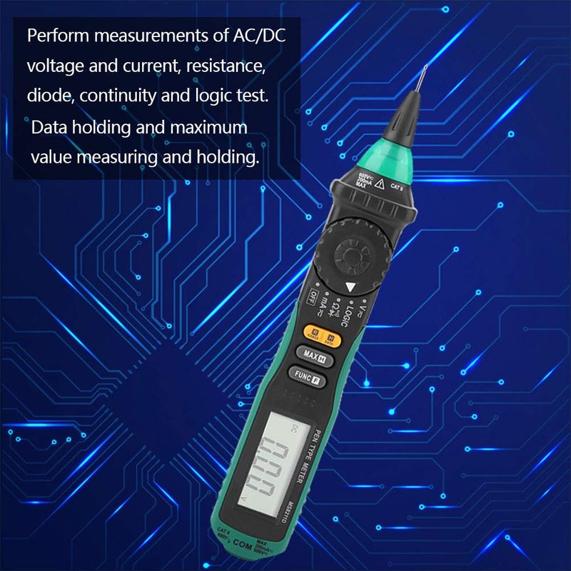MS8211D Auto Ranging Digital Multimeter Pen Type AC DC Current Resistance Tester - Image 4