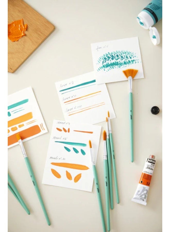 بيبيو فرشاة بيبيو ذهبية مستديرة ذات شعيرات قصيرة، 6 قطع - Image 4