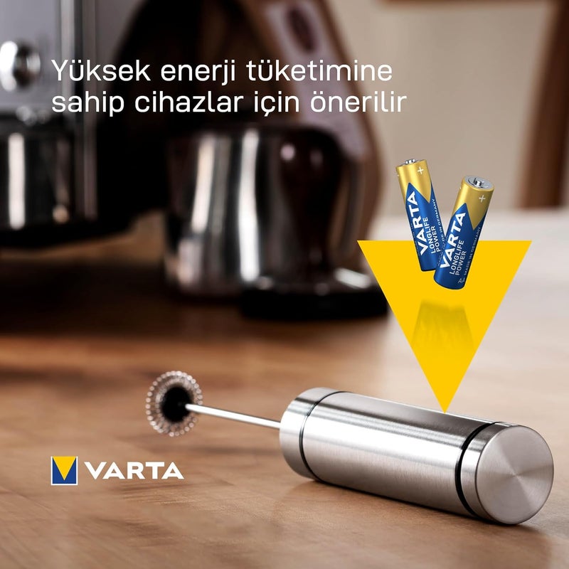 فارتا بطاريات Longlife Power AA | أداء طاقة عالي للألعاب، وحدات التحكم في الألعاب، الروبوتات والمصابيح اليدوية | عمر تخزين 10 سنوات | صنع في ألمانيا | طاقة فائقة طويلة الأمد | عبوة من 8 قطع - Image 3