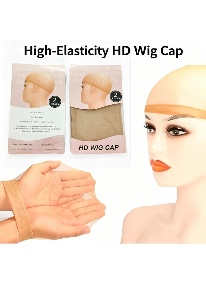 Invisible Elastic Wig Cap HD Mesh Hair Net for Wig Fixing Cosplay Plain Color Wig Cap - Image 1