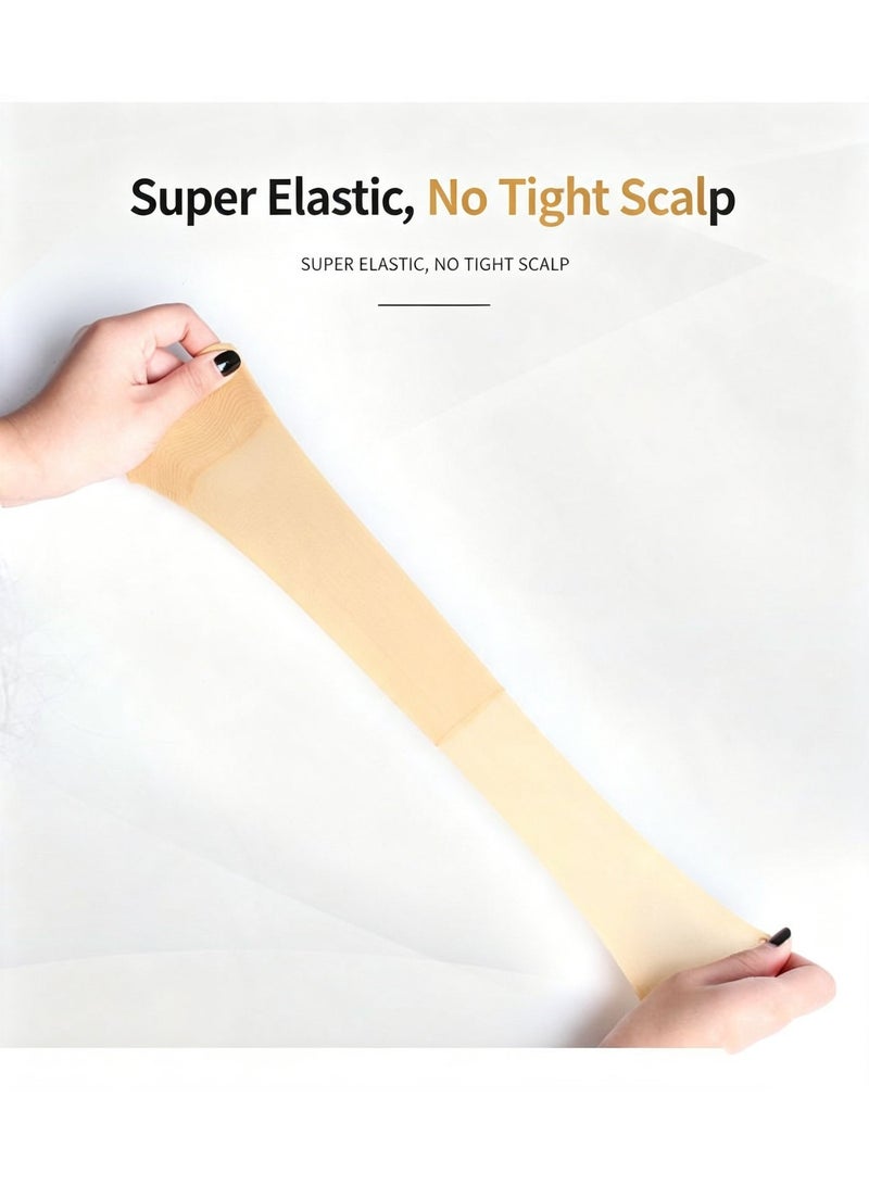 Invisible Elastic Wig Cap HD Mesh Hair Net for Wig Fixing Cosplay Plain Color Wig Cap - Image 3