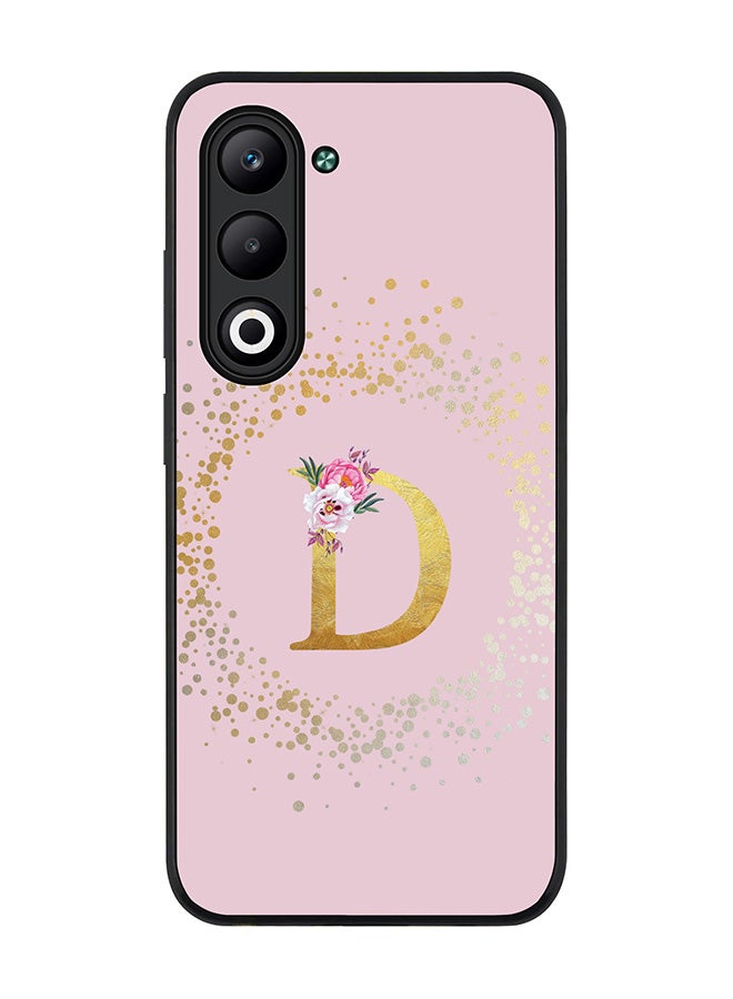 Stylizedd For Oppo A5 5G / A5 4G Case,Slim fit Camera Protection, Shockproof Thin Phone cover  - Custom Monogram Floral - D  (Pink )