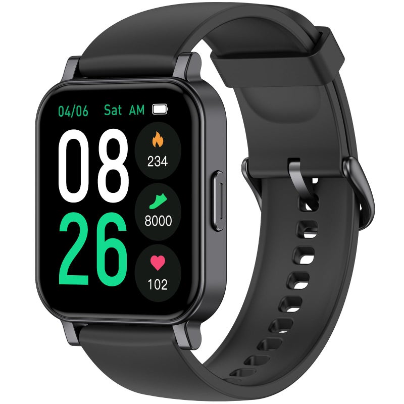 EURANS Smart Watch 41mm, Full Touchscreen Smartwatch, Fitness Tracker with Heart Rate Monitor & SpO2, IP68 Waterproof Pedometer Watch for Women Men Compatible with iOS & Android Phones - Image 1