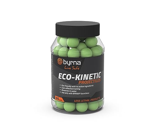 Byrna Eco-Kinetic Projectiles - Training & Recreational Projectile Rounds for Byrna Launchers with Visual Impact Technology - Water Soluble, Easy to Clean, 0.68 Caliber (95 Count) - Image 1