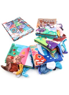 Generic Baby Tail Cloth Book With Ring Paper Tear Not To Rip Suit Enlightenment Early Education Cloth Book Baby Toy-color:4 Short Tail Cloth Books (4 Pages And 8 Sides Each), One Box Volume 0.30kg  - Image 1