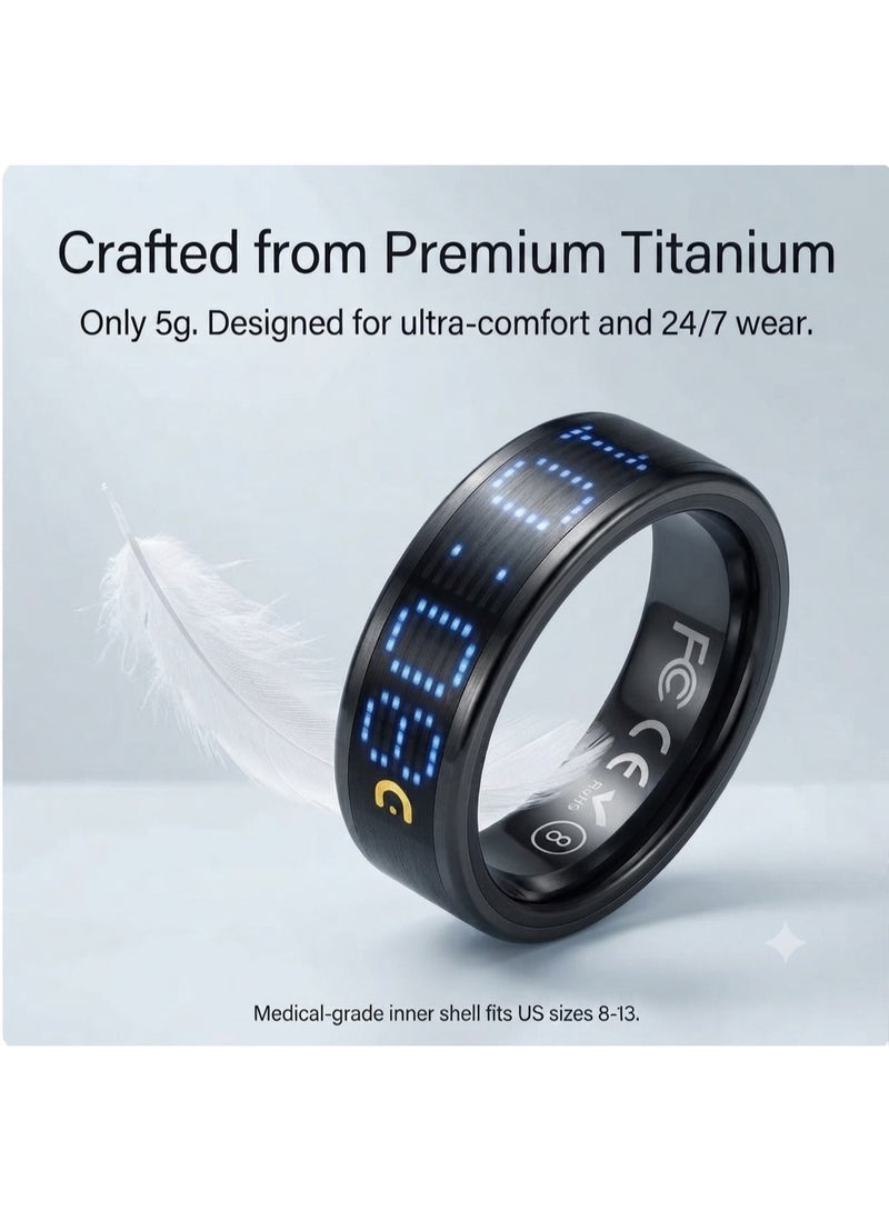 Smart Digital Zikr Counter And Prayer Reminder Ring | 18mm - Image 2