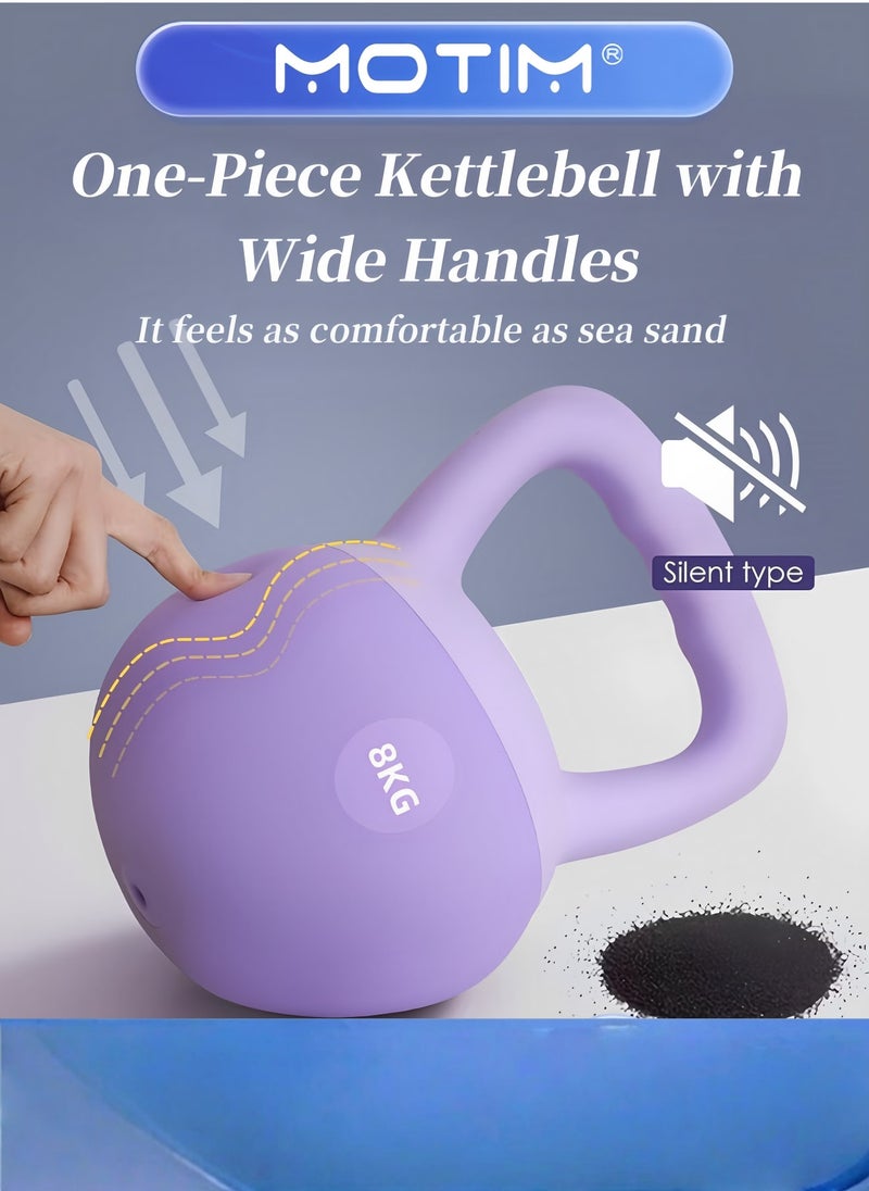 Motim One-Piece Kettlebell with Wide Handles Fitness Home Gym Soft Kettlebells for Women Men and Children - Image 1