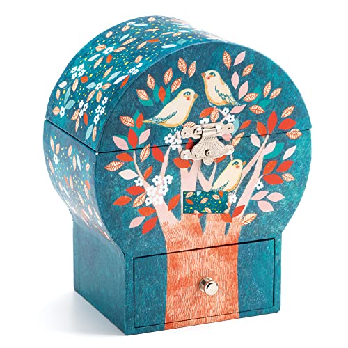 DJECO Musical Jewelry Box for Kids - Treasure Box Night Singing - Storage for Necklace, Bracelets, Rings, Earrings, Small Toys, Decorations, Keepsake & Trinkets - Safe for Ages 3+ Boys & Girls - Image 1
