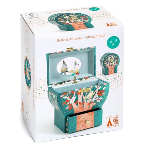 DJECO Musical Jewelry Box for Kids - Treasure Box Night Singing - Storage for Necklace, Bracelets, Rings, Earrings, Small Toys, Decorations, Keepsake & Trinkets - Safe for Ages 3+ Boys & Girls - Image 3