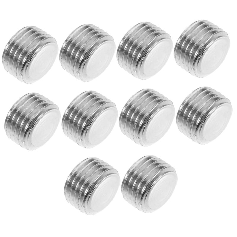 Steel Pipe Plug Caps 10Pcs Threaded Inserts for Pneumatic Air Hydraulic Gas Connectors - Image 2