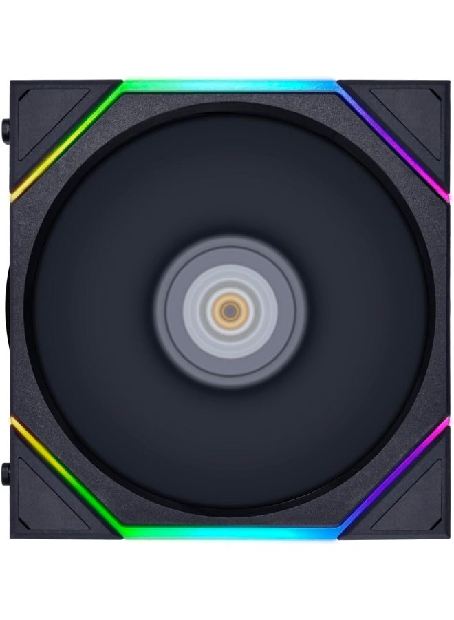 LIAN LI Renewed - Lian Li UNI Fan TL 120 - Performance-Oriented Fan with Daisy-Chain Style - LCP Fan Blade - Lighting Customizability - 26 LEDs - Black - Single Pack - Without Controller - Image 2