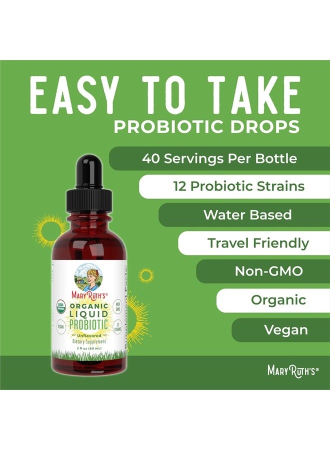 MaryRuth's Organic Liquid Probiotic, Unflavored, 2 Fl.oz - Image 4