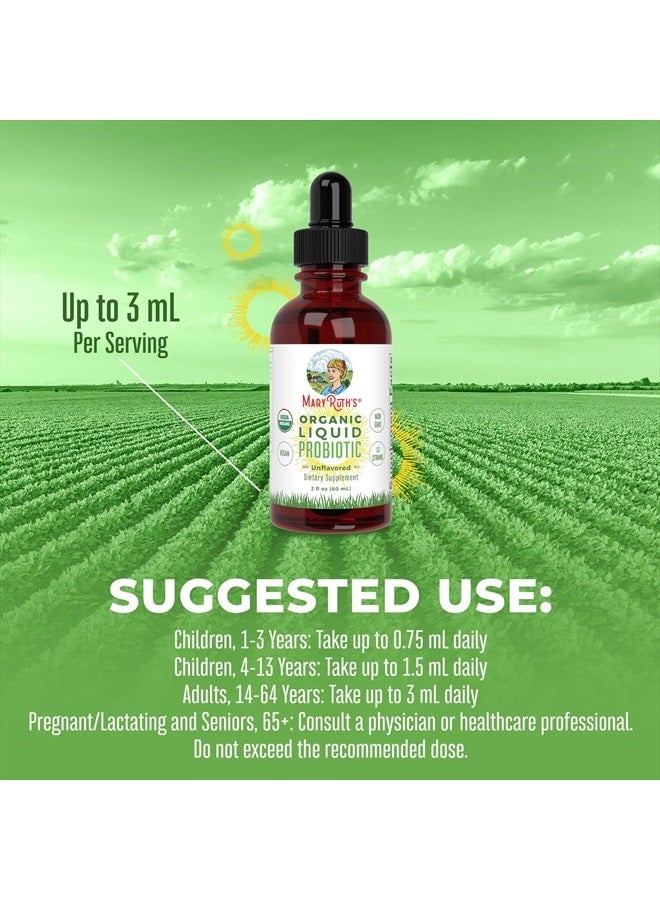 MaryRuth's Organic Liquid Probiotic, Unflavored, 2 Fl.oz - Image 3