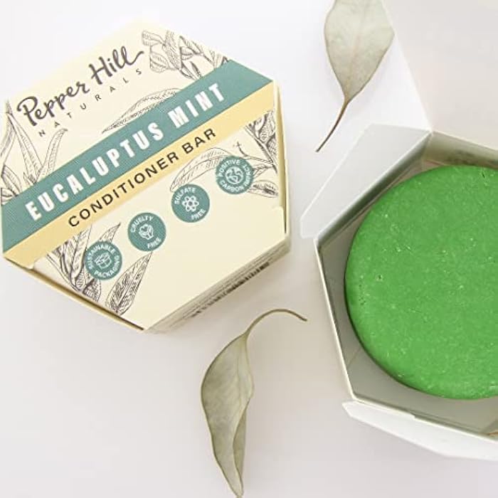 Pepper Hill Shampoo Bar - Eucalyptus Mint - Natural, Plant-Based, Cruelty-Free, Solid Shampoo - Free of Sulfates, Plastics, Water, and Parabens - Image 2