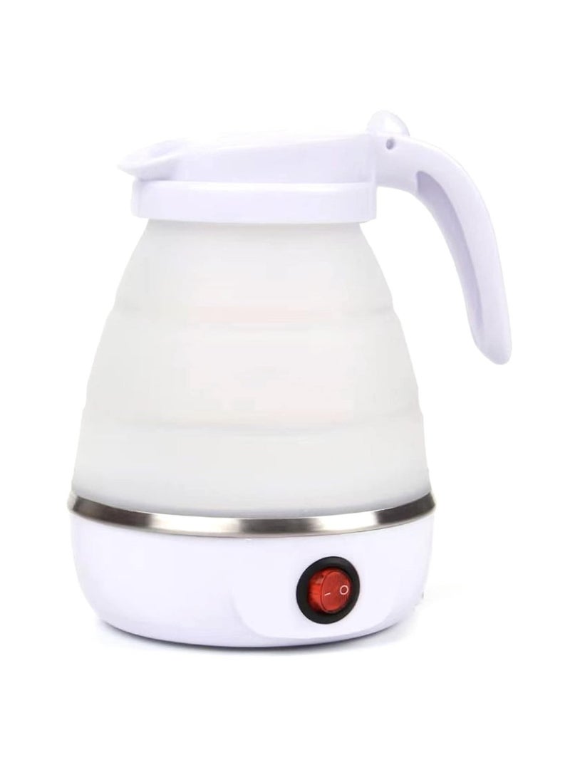 ELTRAZONE Travel Foldable Silicon Water Heater Jug Collapsible Mini Portable Electric Kettle (White) - Image 2