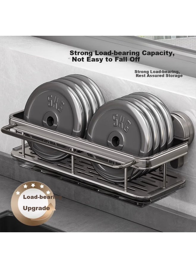 Additive Degree Jiadu Suction Cup Dishcloth Rack, Kitchen Multifunctional Sink Storage Rack, No Drilling Required, Household Draining Basket, Wall-mounted Storage Rack - Image 5