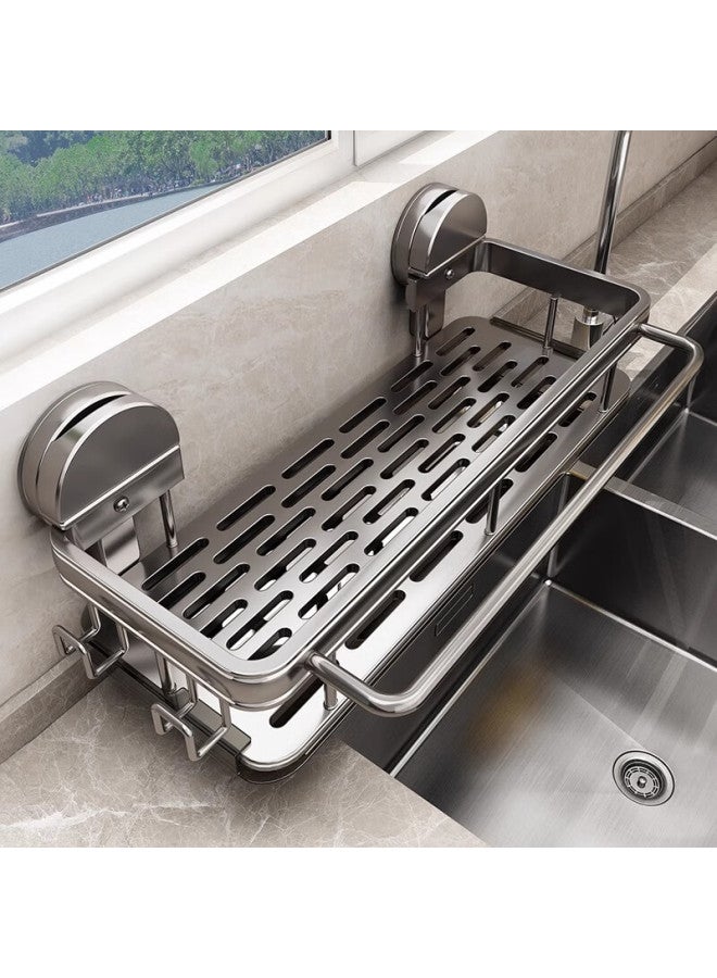 Additive Degree Jiadu Suction Cup Dishcloth Rack, Kitchen Multifunctional Sink Storage Rack, No Drilling Required, Household Draining Basket, Wall-mounted Storage Rack - Image 2