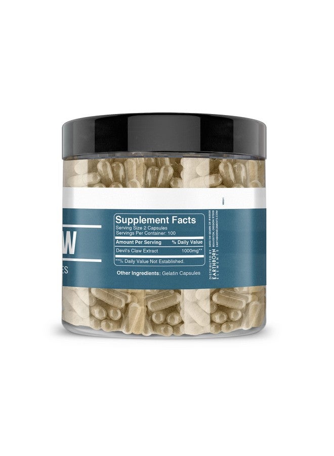 Earthborn Elements Devil’s Claw Extract 200 Capsules, Pure & Undiluted, No Additives - Image 3