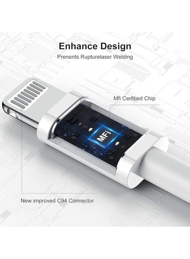 YJS iPhone Fast Charger Lightning Cable [Apple MFi Certified] USB-C to Lightning Cable 1M Fast Charging Compatible with iPhone14/14 Plus/14 Pro/14 Pro Max/13/13pro/12/12 Pro/12 Pro Max/11/iPad - Image 3