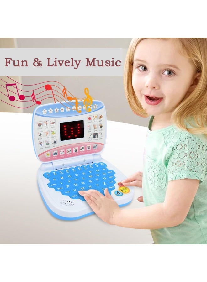 BAZARU Kids Laptop Educational Toy - Eye-Friendly LED Screen Learning Tablet for Toddlers 3+ Years - Teaches Alphabet Numbers & Music - Safe ABS Montessori Electronic Pad Gift for Boys Girls - Image 4