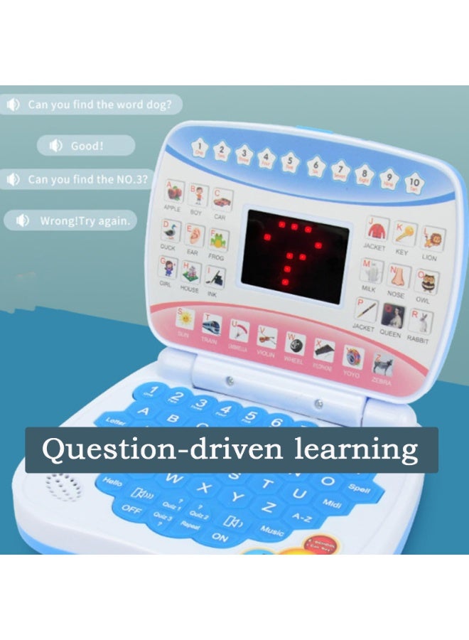 BAZARU Kids Laptop Educational Toy - Eye-Friendly LED Screen Learning Tablet for Toddlers 3+ Years - Teaches Alphabet Numbers & Music - Safe ABS Montessori Electronic Pad Gift for Boys Girls - Image 3