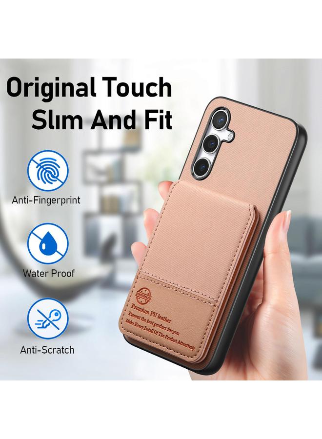 S-TOP Case For Samsung Galaxy A05 Twill Fabric Leather Vertical Flip RFID Card Bag Phone Case - Image 5
