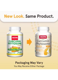 جارو فورملاز Jarrow Formulas Curcumin Phytosome 500 mg - 120 كبسولة نباتية - تم تركيبه باستخدام Meriva - مكمل غذائي لدعم مضادات الأكسدة - صحة المفاصل ودعمها - 60 وجبة 