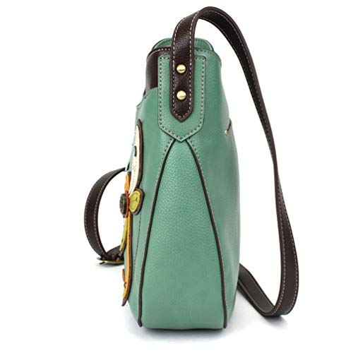 CHALA Crescent Crossbody Women Shoulder Purse with Adjustable Strap - Dragonfly - teal - Image 4