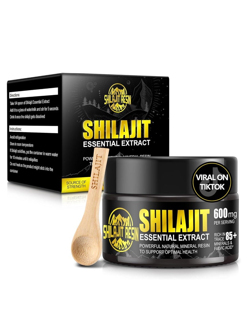 Shilajit Resin - Pure Himalayan Organic Resin Gold Grade 100% with 85+ Trace Minerals And Fulvic Acid for Focus & Energy Immunity 50 Grams - Image 1