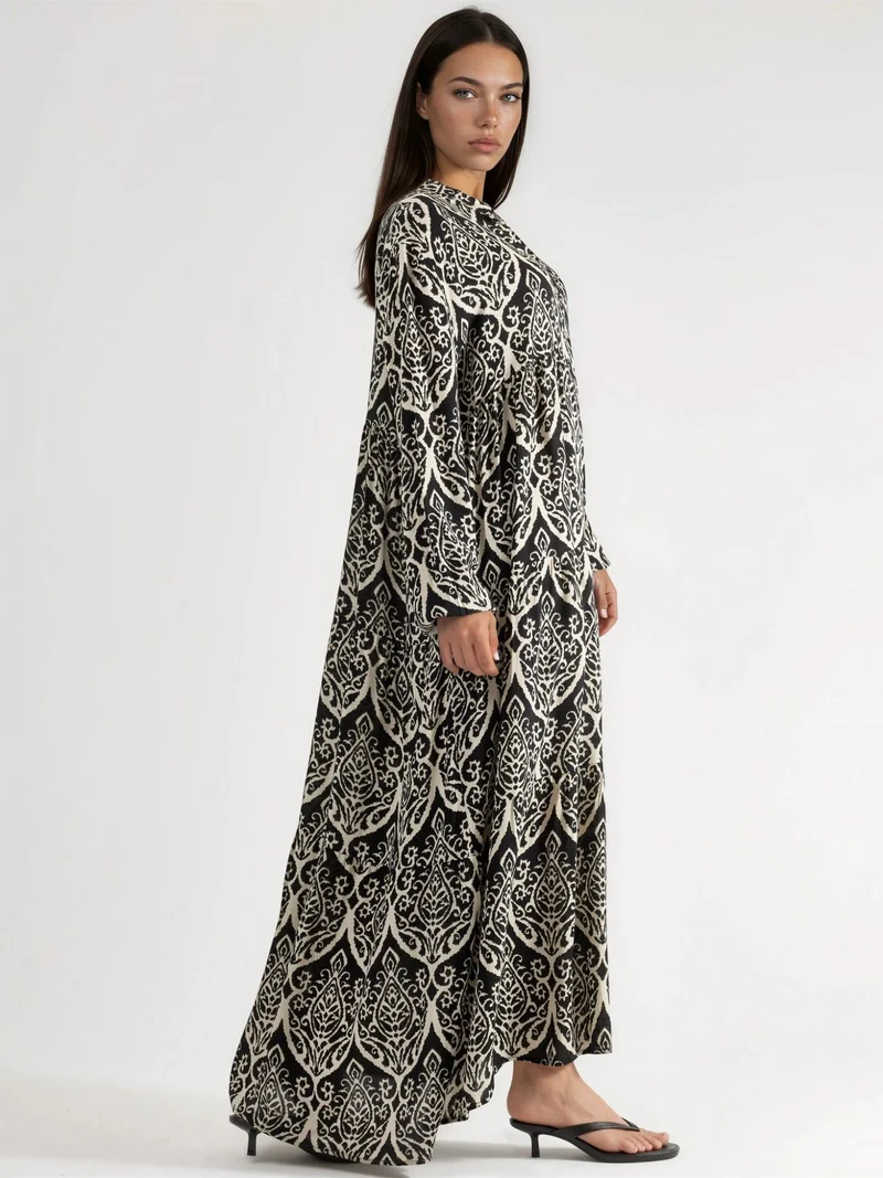 هيكاب Comfortable Patterned Maxi Dress