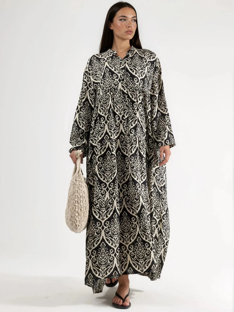 هيكاب Comfortable Patterned Maxi Dress