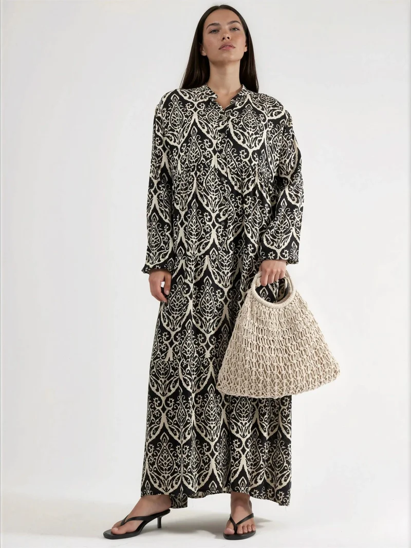 هيكاب Comfortable Patterned Maxi Dress